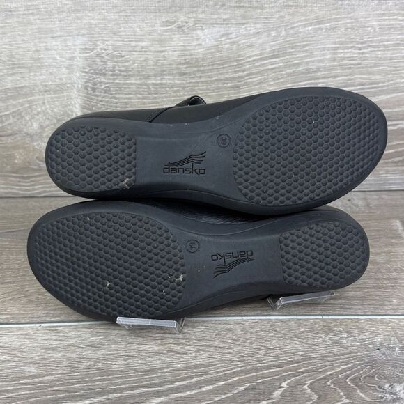 Dansko Fawna Women’s Sz 8.5-9/EU 39 Black Milled Nappa Leather Mary Jane Shoes - Picture 8 of 10